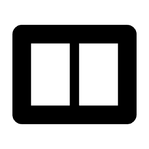 Splitscreen Landscape Fill Icon from Outlined Fill - Material Symbols Set
