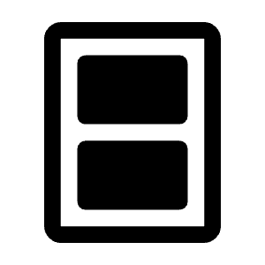 Splitscreen Portrait Icon from Rounded Line - Material Symbols Set