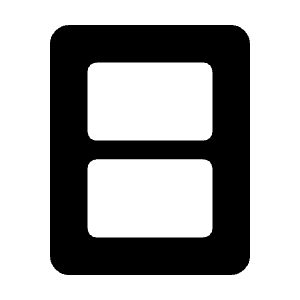 Splitscreen Portrait Fill Icon from Rounded Fill - Material Symbols Set
