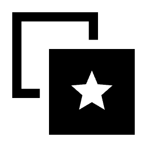 Stack Star Fill Icon from Sharp Fill - Material Symbols Set