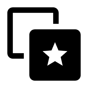 Stack Star Fill Icon from Outlined Fill - Material Symbols Set