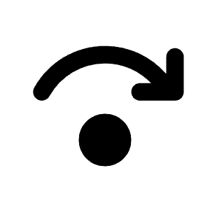 Step Over Icon from Rounded Line - Streamline Material Free Set