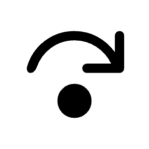 Step Over Icon from Rounded Line - Material Symbols Set
