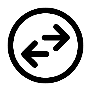 Swap Horizontal Circle Icon from Rounded Line - Material Symbols Set
