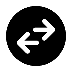 Swap Horizontal Circle Fill Icon from Rounded Fill - Material Symbols Set