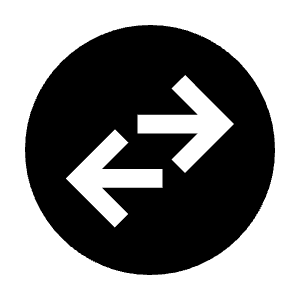 Swap Horizontal Circle Fill Icon from Sharp Fill - Material Symbols Set