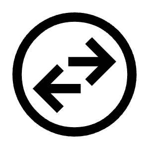 Swap Horizontal Circle Icon from Outlined Line - Material Symbols Set