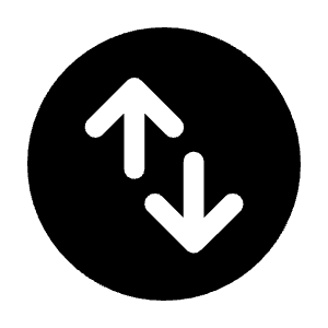 Swap Vertical Circle Fill Icon from Rounded Fill - Material Symbols Set