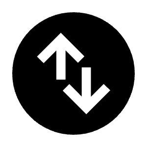Swap Vertical Circle Fill Icon from Sharp Fill - Material Symbols Set
