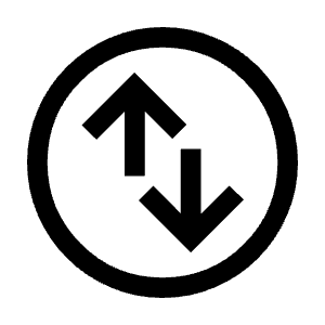 Swap Vertical Circle Icon from Outlined Line - Material Symbols Set