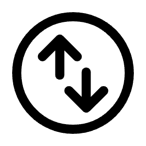 Swap Vertical Circle Icon from Rounded Line - Material Symbols Set