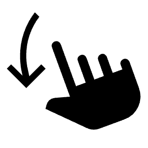 Swipe Down Fill Icon from Outlined Fill - Material Symbols Set