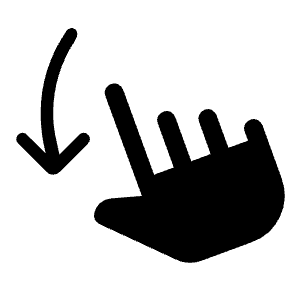 Swipe Down Fill Icon from Rounded Fill - Material Symbols Set