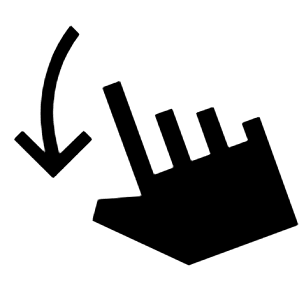 Swipe Down Fill Icon from Sharp Fill - Material Symbols Set