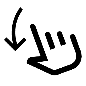 Swipe Down Icon from Outlined Line - Material Symbols Set