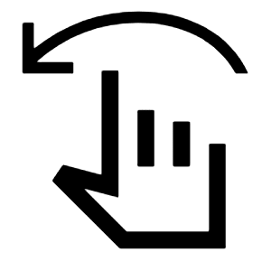 Swipe Left Icon from Sharp Line - Material Symbols Set