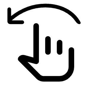 Swipe Left Icon from Rounded Line - Material Symbols Set