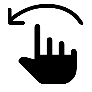 Swipe Left Fill Icon from Rounded Fill - Material Symbols Set