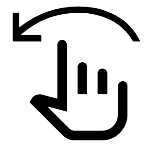 Swipe Left Icon from Outlined Line - Material Symbols Set