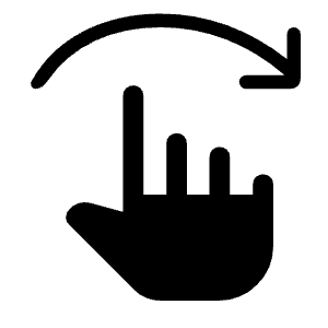 Swipe Right Fill Icon from Rounded Fill - Material Symbols Set