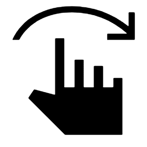 Swipe Right Fill Icon from Sharp Fill - Material Symbols Set