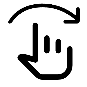 Swipe Right Icon from Rounded Line - Material Symbols Set