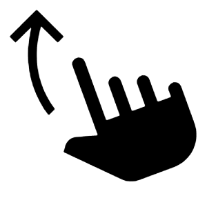 Swipe Up Fill Icon from Outlined Fill - Material Symbols Set