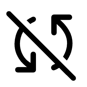 Sync Disabled Icon from Rounded Line - Material Symbols Set