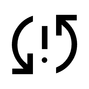 Sync Problem Icon from Sharp Line - Material Symbols Set
