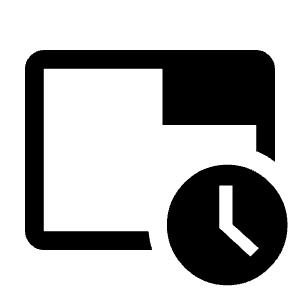 Tab Recent Icon from Outlined Line - Material Symbols Set