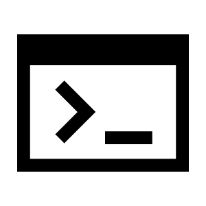 Terminal Icon from Sharp Line - Material Symbols Set