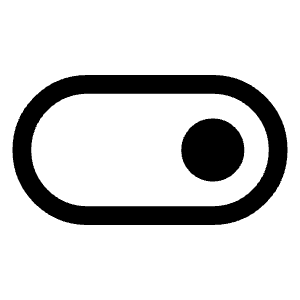 Toggle On Icon from Sharp Line - Material Symbols Set