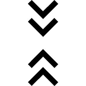 Unfold Less Double Icon from Sharp Line - Material Symbols Set