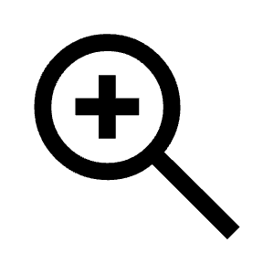 Zoom In Icon from Sharp Line - Material Symbols Set