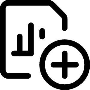 Data File Bars Add Icon from Ultimate Regular - Free Set