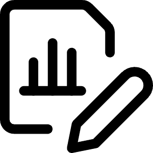 Data File Bars Edit Icon from Ultimate Regular - Free Set