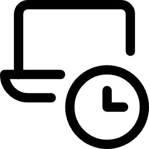 Laptop Clock Icon from Ultimate Regular - Free Set