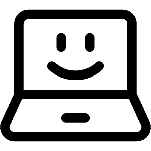 Laptop Smiley 1 Icon from Ultimate Regular - Free Set