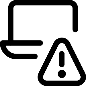 Laptop Warning Icon from Ultimate Regular - Free Set