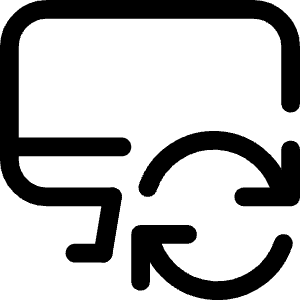 Monitor Sync Icon from Ultimate Regular - Free Set
