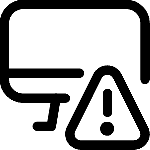 Monitor Warning Icon from Ultimate Regular - Free Set