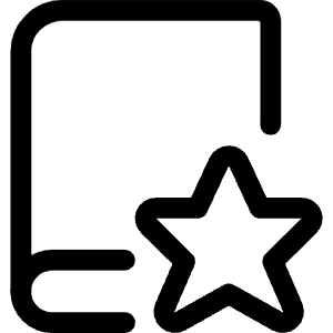 Book Star 1 Icon from Ultimate Regular - Free Set