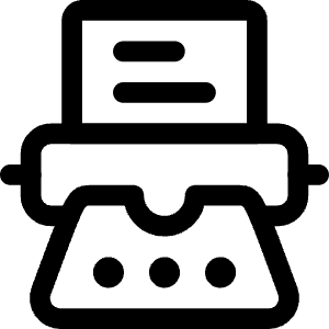 Content Typing Machine Icon from Ultimate Regular - Free Set