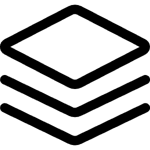 Layers Stacked Icon from Ultimate Regular - Free Set