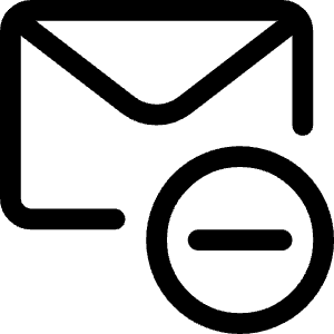 Email Action Subtract Icon from Ultimate Regular - Free Set