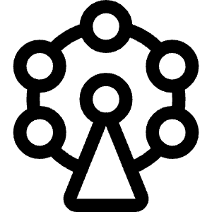 Amusement Park Ferris Wheel Icon from Ultimate Regular - Free Set