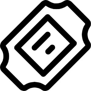 Ticket 1 Icon from Ultimate Regular - Free Set