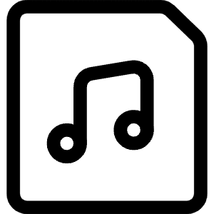 Audio File Icon from Ultimate Regular - Free Set