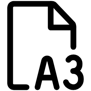 Paper Sizes A3 Icon from Ultimate Regular - Free Set