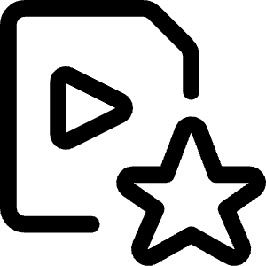 Video File Star Icon from Ultimate Regular - Free Set